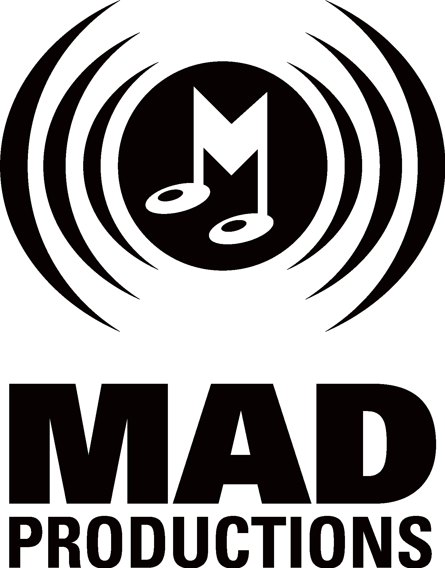 Mad Productions  Black Logo Vector Logo